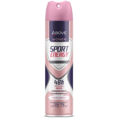 DESODORANTE AEROSSOL ANTITRANSPIRANTE ABOVE WOMEN SPORT ENERGY 150ML