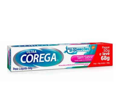 CREME FIXADOR DE DENTADURA ULTRA COREGA PAGUE 50G E LEVE 68G