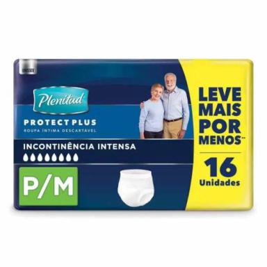 ROUPA ÍNTIMA DESCARTÁVEL PLENITUD PROTECT PLUS P/M 16 UNIDADES