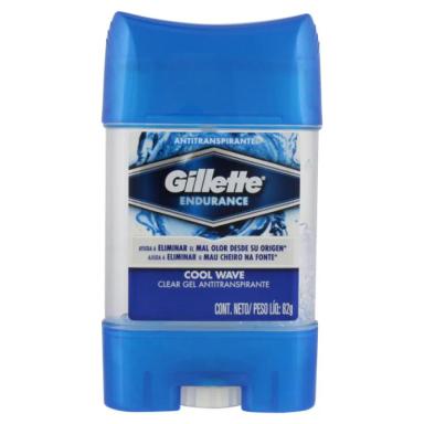 DESODORANTE ANTITRANSPIRANTE CLEAR GEL GILLETTE COOL WAVE MASCULINO 82G