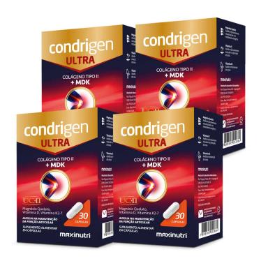 KIT 4 CONDRIGEN ULTRA COLáGENO TIPO 2 MDK UCII 30 CáPSULAS