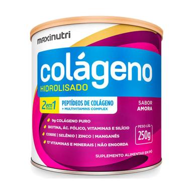 COLáGENO HIDROLISADO LATA 250G HAIR SKIN AMORA MAXINUTRI