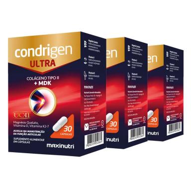 KIT 3 CONDRIGEN ULTRA COLáGENO TIPO 2 MDK UCII 30 CáPSULAS