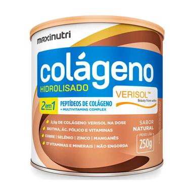 COLáGENO HIDROLISADO VERISOL MAXINUTRI LATA 250G NATURAL