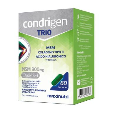 CONDRIGEN TRIO MSM COLáGENO TIPO 2 HA E VITAMINA C 60 CAPS
