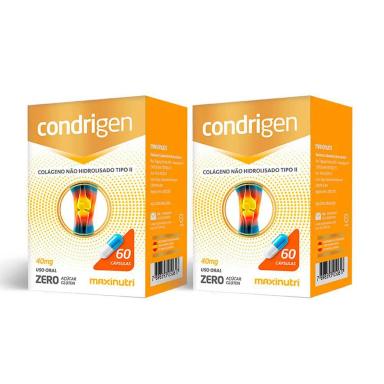 KIT 02 CONDRIGEN COLáGENO TIPO 2 COM 60 CAPSULAS MAXINUTRI