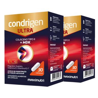 KIT 2 CONDRIGEN ULTRA COLáGENO TIPO 2 MDK UCII 30 CáPSULAS