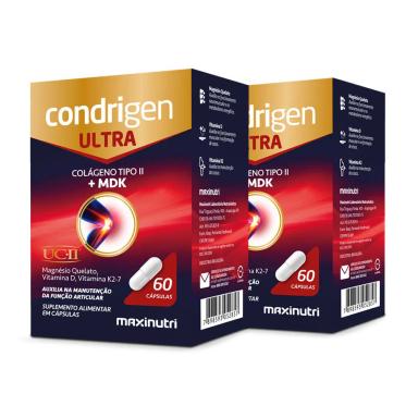KIT 2 CONDRIGEN ULTRA COLáGENO TIPO 2 MDK 60 CAPS MAXINUTRI