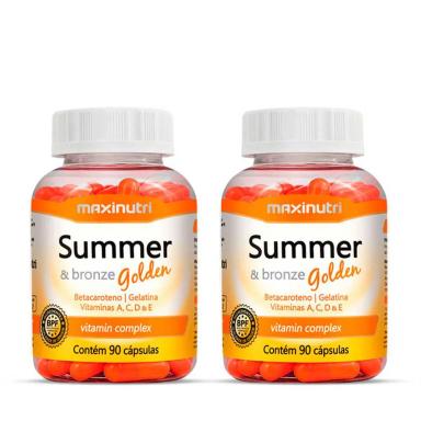 KIT 2 SUMMER BRONZE BETACAROTENO VITAMINAS 90 CAPS MAXINUTRI