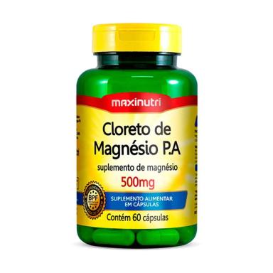 CLORETO DE MAGNéSIO P A 500MG COM 60 CáPSULAS MAXINUTRI