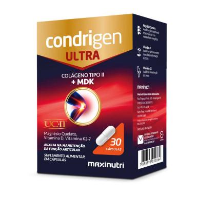CONDRIGEN ULTRA COLáGENO TIPO 2 MDK UCII 30 CAPS MAXINUTRI