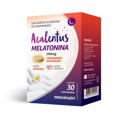 ACALENTUS MELATONINA + CAMOMILA MASTIGáVEL 30 CP MAXINUTRI