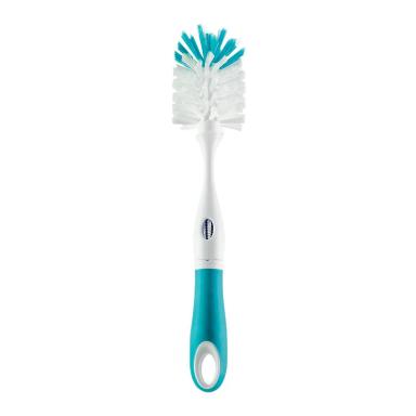 ESCOVA DE MAMADEIRA COM LIMPADOR DE BICO COR AZUL - BUBA