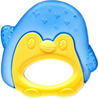 MORDEDOR BEBê COM ÁGUA PINGUIM AZUL +4M - BUBA