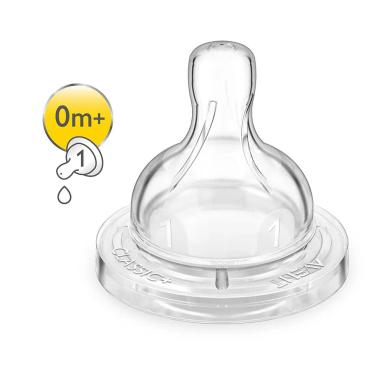 BICO MAMADEIRA AVENT CLáSSICA ANTICóLICA Nº1 0M+ 2 UNID