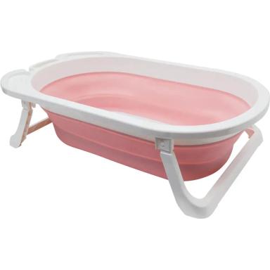 BANHEIRA PORTáTIL BUBA DOBRáVEL SENSOR TEMPERATURA ROSA