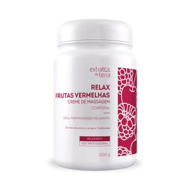 RELAX FRUTAS VERMELHAS CREME DE MASSAGEM 1000 G | DERMOCOSMéTICO VEGANO