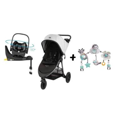 TRAVEL SYSTEM GIA XP TRIO ISOFIX 360 MAXI-COSI MIDNIGHT MOON + BRINQUEDO SUNNY STROLL