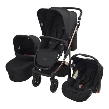 TRAVEL SYSTEM TRIO CARRINHO COM BEBê CONFORTO COMO 4 ROSE GOLD ABC DESIGN