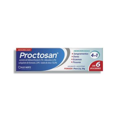 Proctosan 0,5% + 2,0% + 2,0% + 10,0% Pomada 20g + 6 Aplicadores