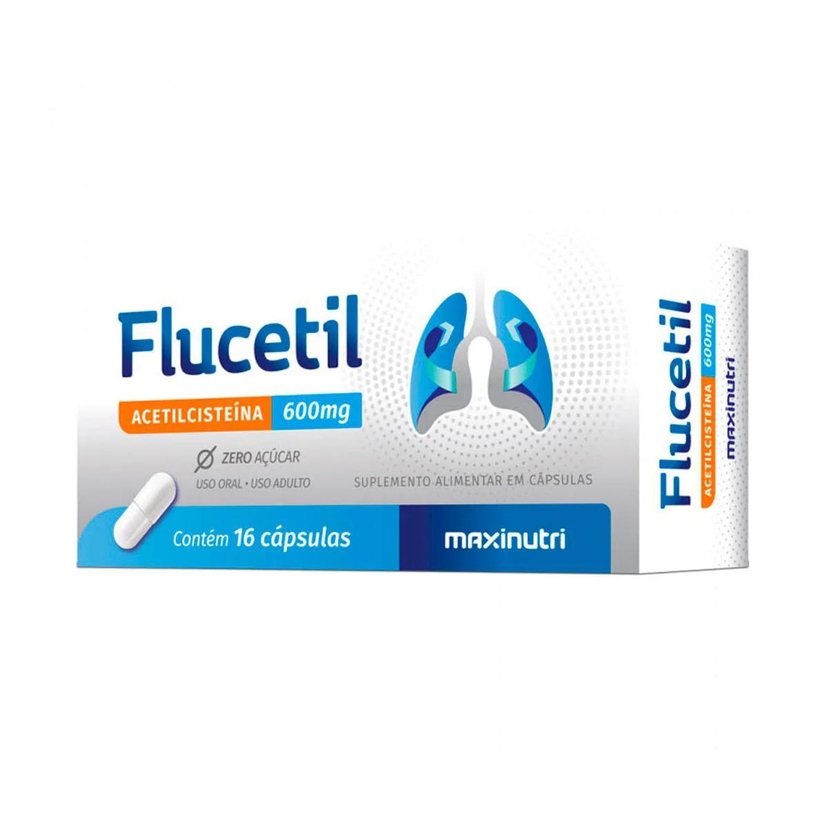 Suplemento Alimentar Flucetil 600mg 16 cápsulas