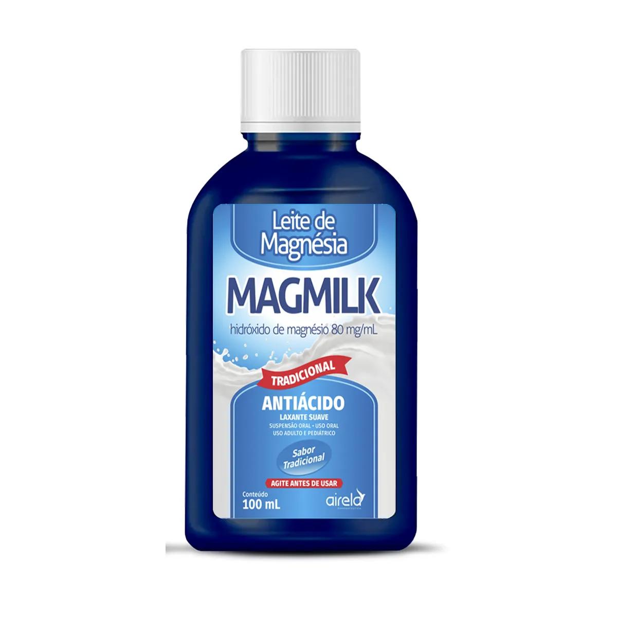 Leite de Magnésia Magmilk Tradicional 100ml