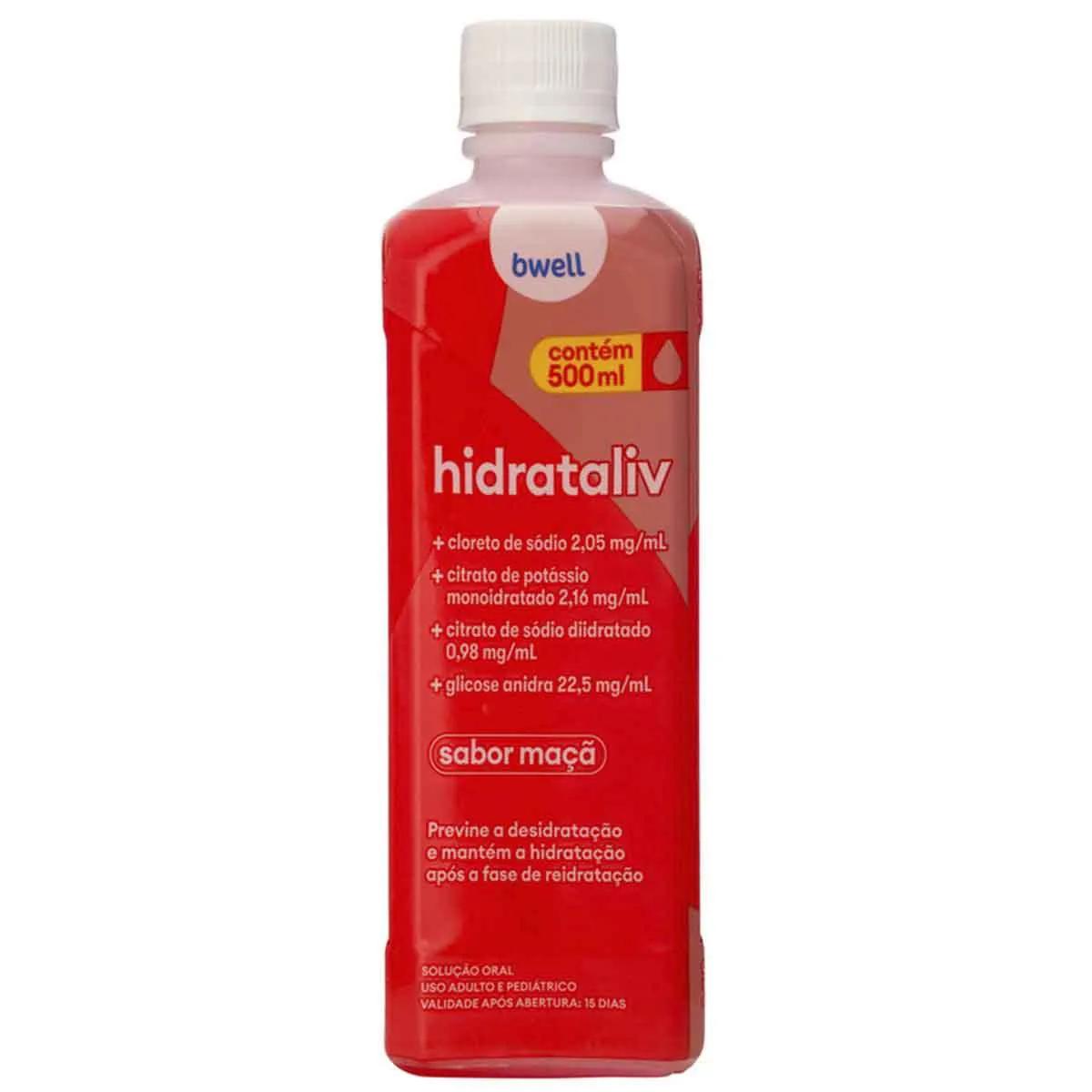 Suplemento Hidroeletrolítico Bwell Hidrataliv Sabor Maçã 500ml