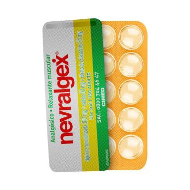 Nevralgex Dipirona Monoidratada 300mg + Cafeína 50 mg + Citrato de Orfenadrina 35 mg 10 comprimidos