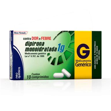 Dipirona Monoidratada 1g 10 comprimidos Neo Química Genérico