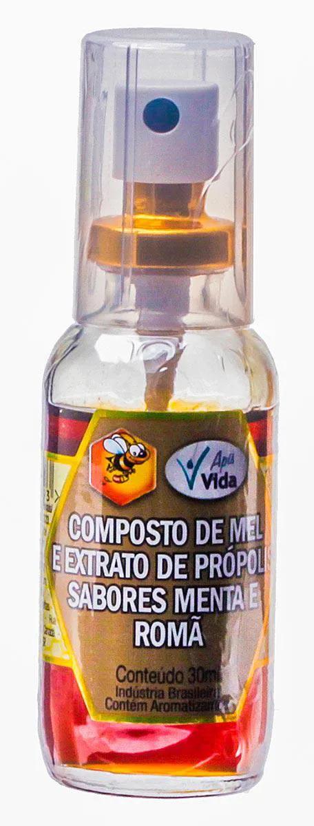 Spray para Garganta Extrato de Própolis Apis Vida Sabor Menta e Romã 30ml