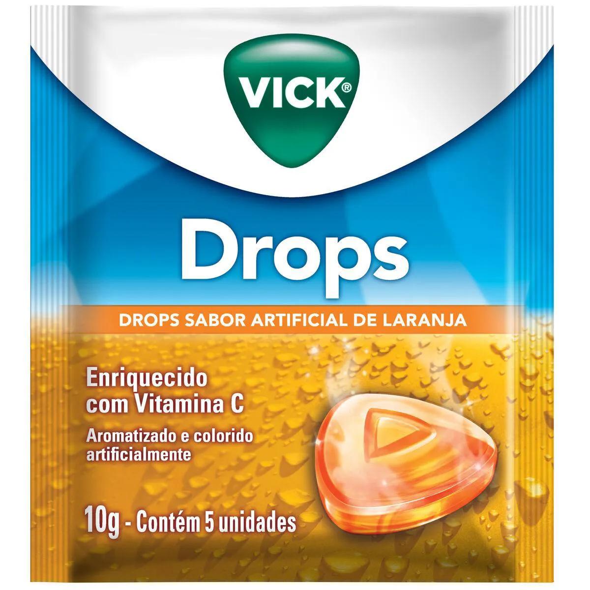 Pastilha Vick Drops Laranja 5 unidades