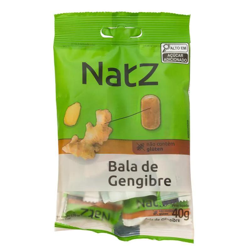 Bala de Gengibre e Mel Natz 40g