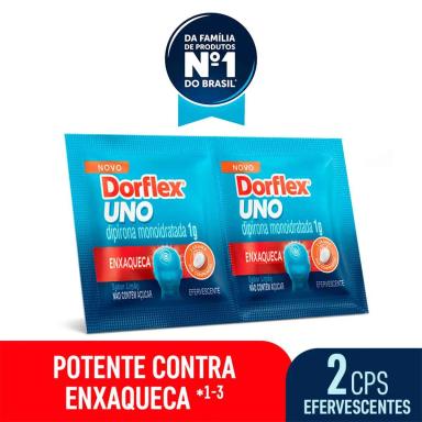 Dorflex Uno Dipirona Monoidratada 1g 2 comprimidos