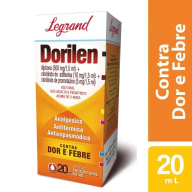 Dorilen Dipirona 500mg + Adifenina 10mg + Prometazina 5mg Gotas 20ml