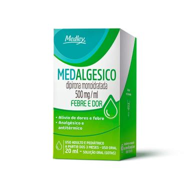 Medalgesico Dipirona Monoidratada 500mg/ml Solução Gotas 20ml