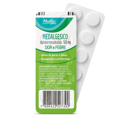 Medalgesico Dipirona Monoidratada 500mg 10 comprimidos