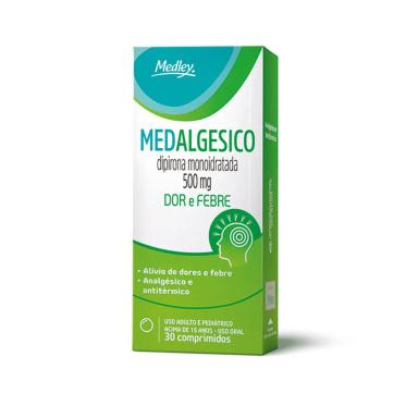 Medalgesico Dipirona Monoidratada 500mg 30 comprimidos