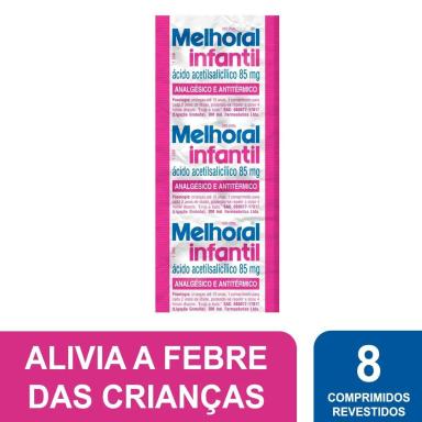 Melhoral Infantil Ácido Acetilsalicílico 85mg 8 comprimidos