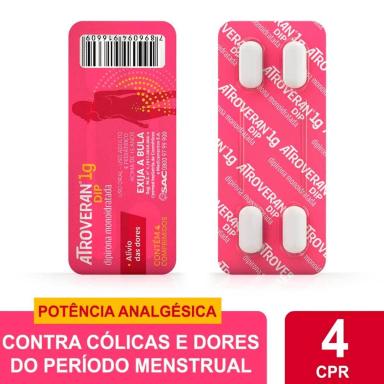Atroveran Dip Dipirona Monoidratada 1g 4 comprimidos