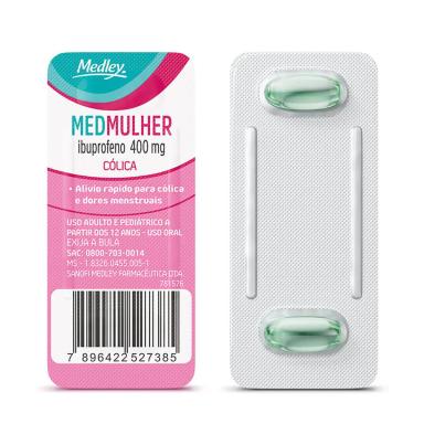 Medmulher Ibuprofeno 400mg 2 cápsulas