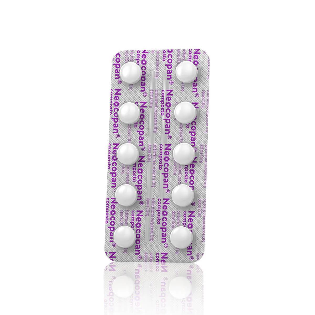 Neocopan Composto Brometo de N Butil Escopolamina 10mg + Dipirona Sódica 250mg 10 comprimidos