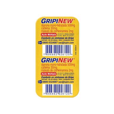 Gripinew Dipirona Monoidratada 500mg + Maleato de Clorfeniramina 2mg + Cafeína 30mg 6 comprimidos