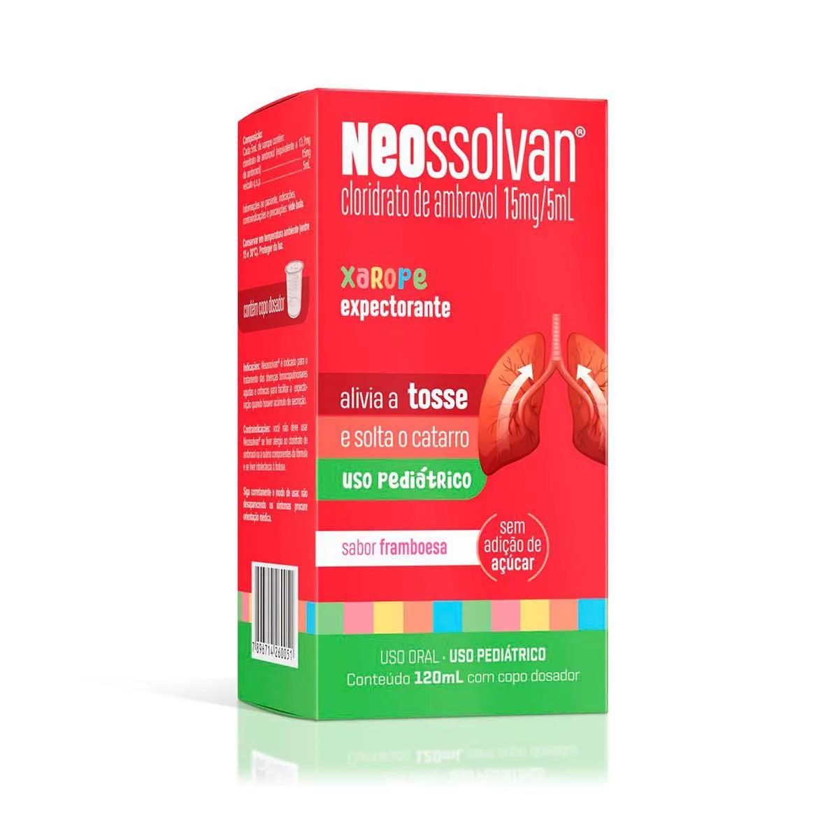 Neossolvan Cloridrato de Ambroxol 15mg/5ml xarope 120ml + copo dosador