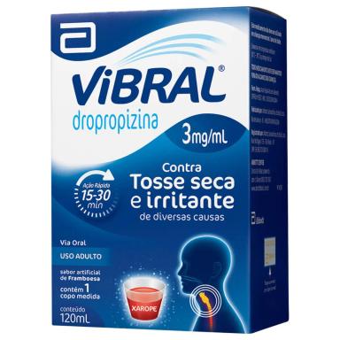 Vibral 3mg/ml Sabor Framboesa Xarope 120ml