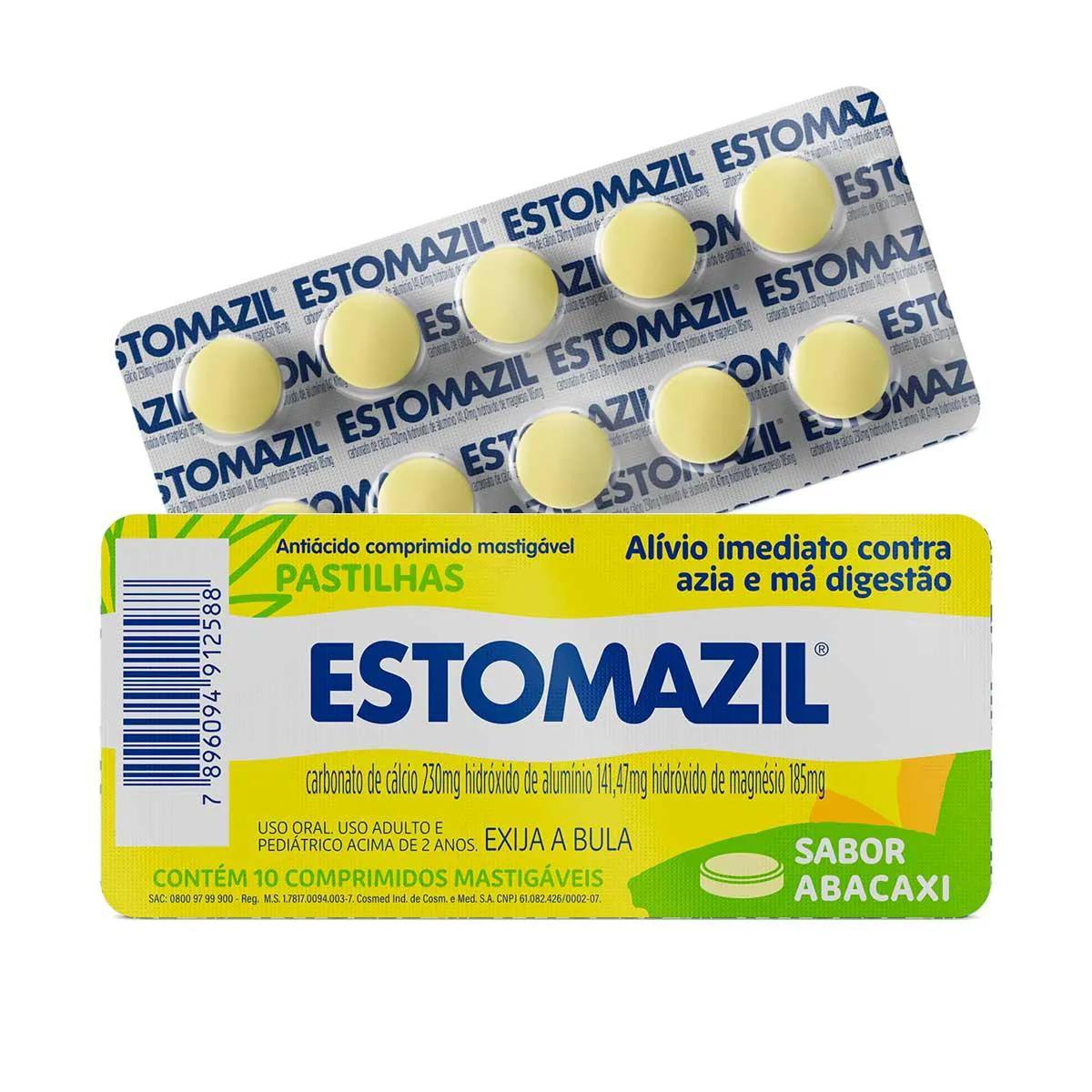 Estomazil Sabor Abacaxi 10 pastilhas masitgáveis
