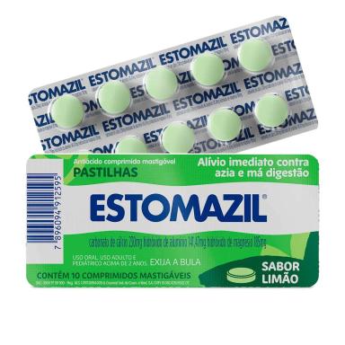 Estomazil Sabor Limão 10 pastilhas masitgáveis
