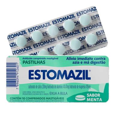 Estomazil Sabor Menta 10 pastilhas masitgáveis