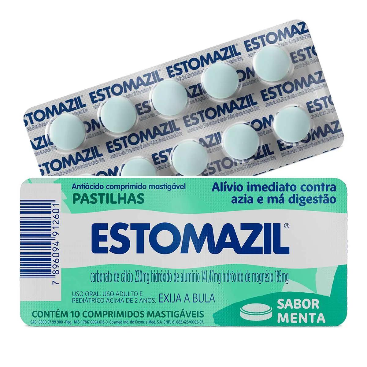 Estomazil Sabor Menta 10 pastilhas masitgáveis