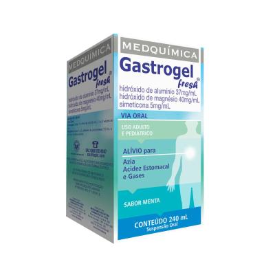 Gastrogel Fresh Hidróxido de Alumínio 37mg/ml + Hidróxido de Magnésio 40mg/ml + Simeticona 5mg/ml Suspensão Oral 240ml