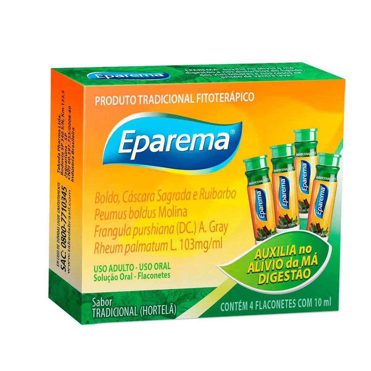 Eparema Sabor Hortelã 4 flaconetes de 10ml cada